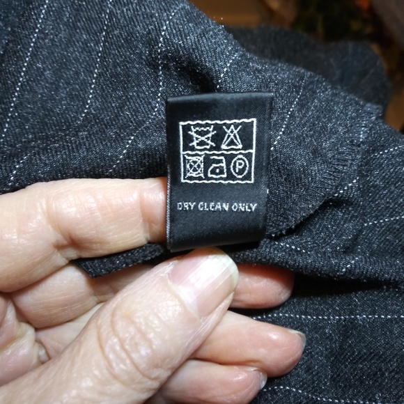 Isabella Oliver Gray-White Pinstripe Tie Waist Maternity Dress - Picture 10 of 11